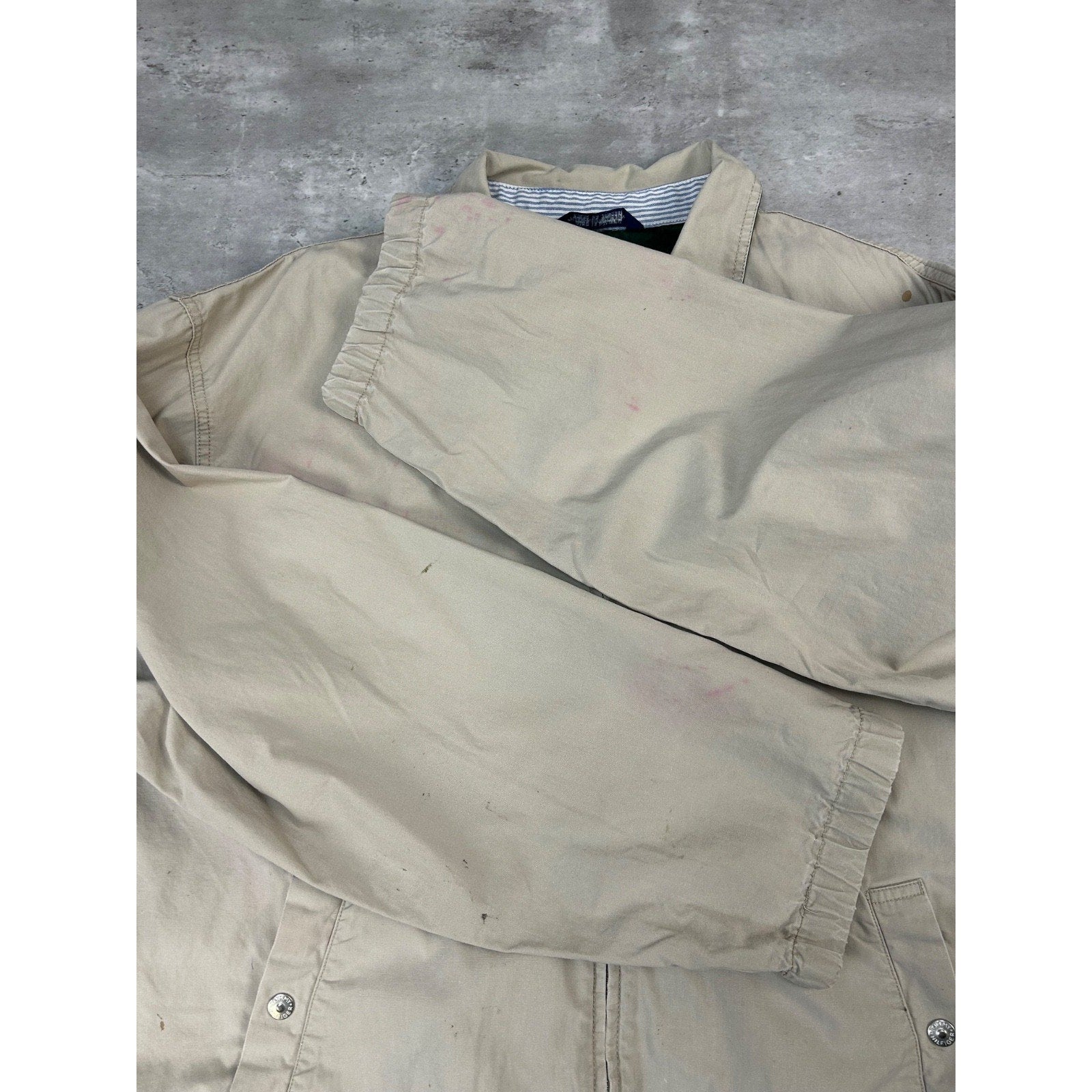 Vintage Tommy Hilfiger Embroidered Crest Harrington Jacket Size Large