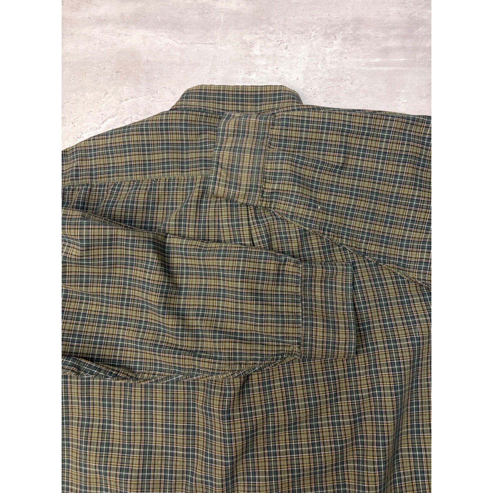 Vintage Basic Editions Single Pocket Plaid Cropped Button Up Shirt Size Large