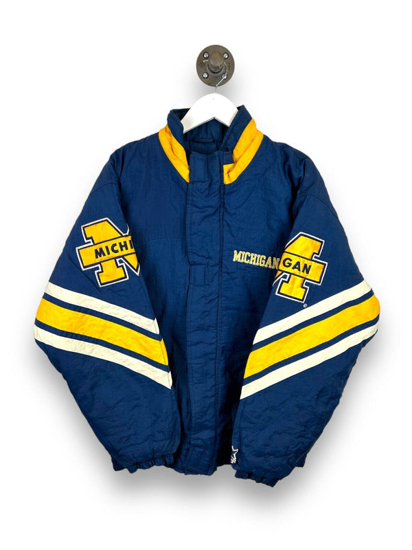 Vintage 90s Michigan Wolverines NCAA Starter Shoulder Patches Jacket Size XL