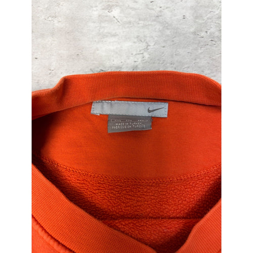 Vintage 2000s Nike Embroidered Mini Swoosh Orange Sweatshirt Size 2XL