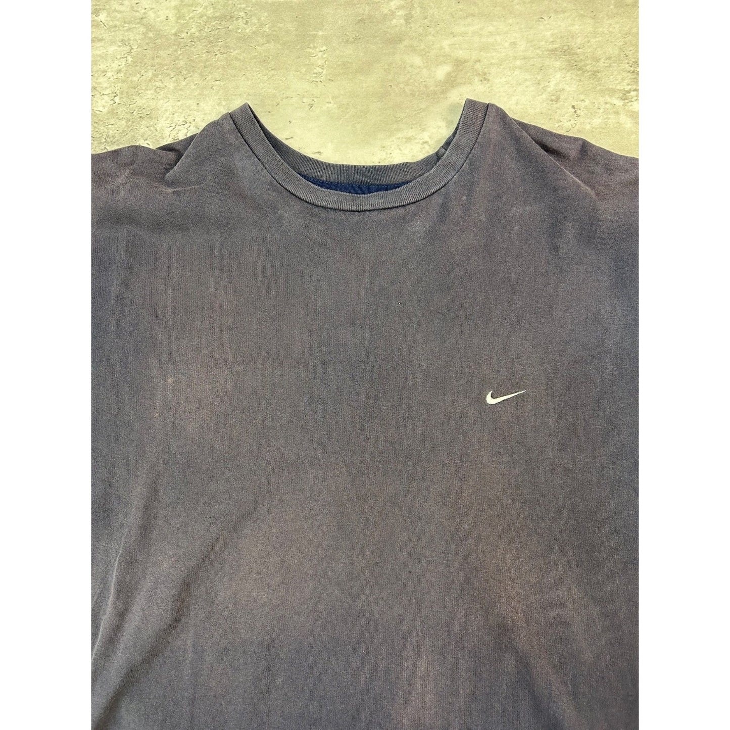 Vintage 2000s Nike Embroidered Swoosh T-Shirt Size 2XL Navy Blue
