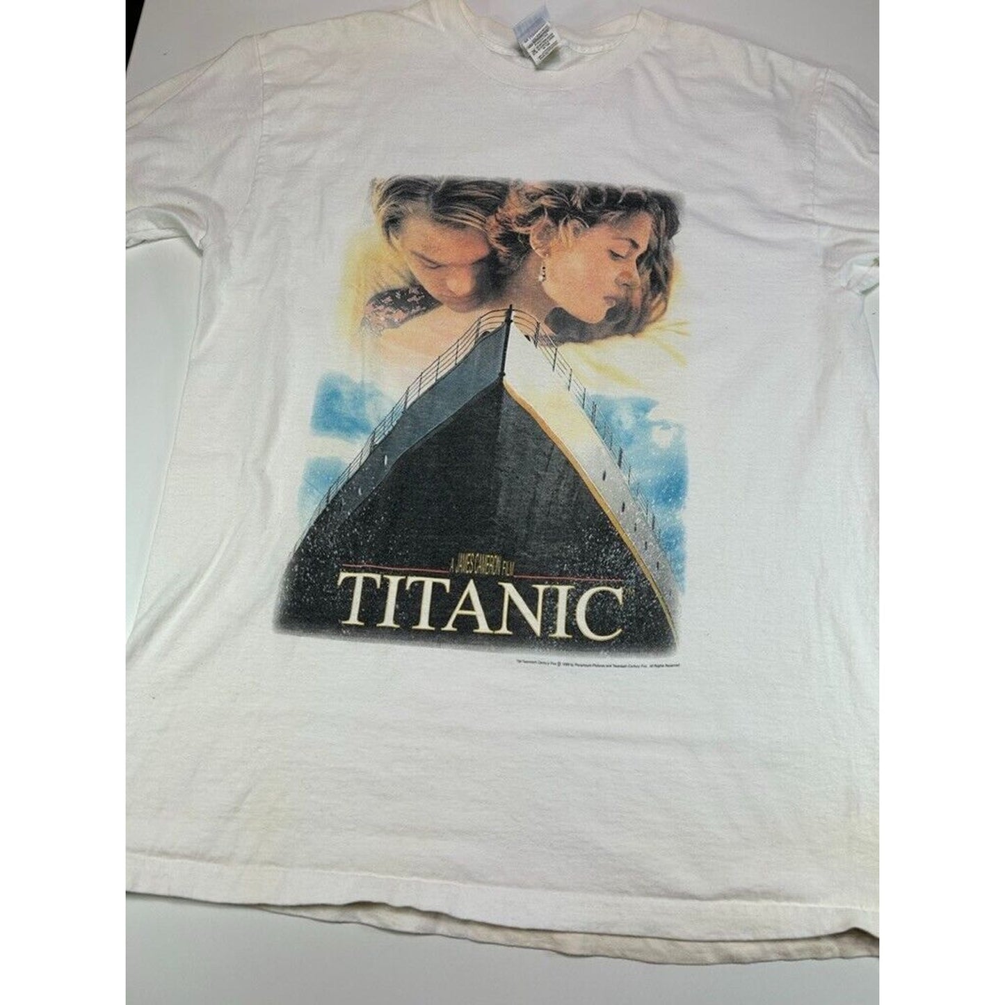 Vintage 1998 Titanic Movie Poster Promo Graphic T-Shirt Size Large