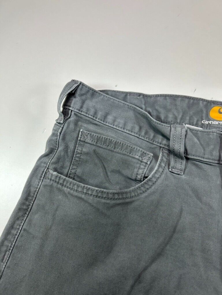 Carhartt Canvas Workwear Five Pocket Relaxed Fit Pants Size 32 Gray