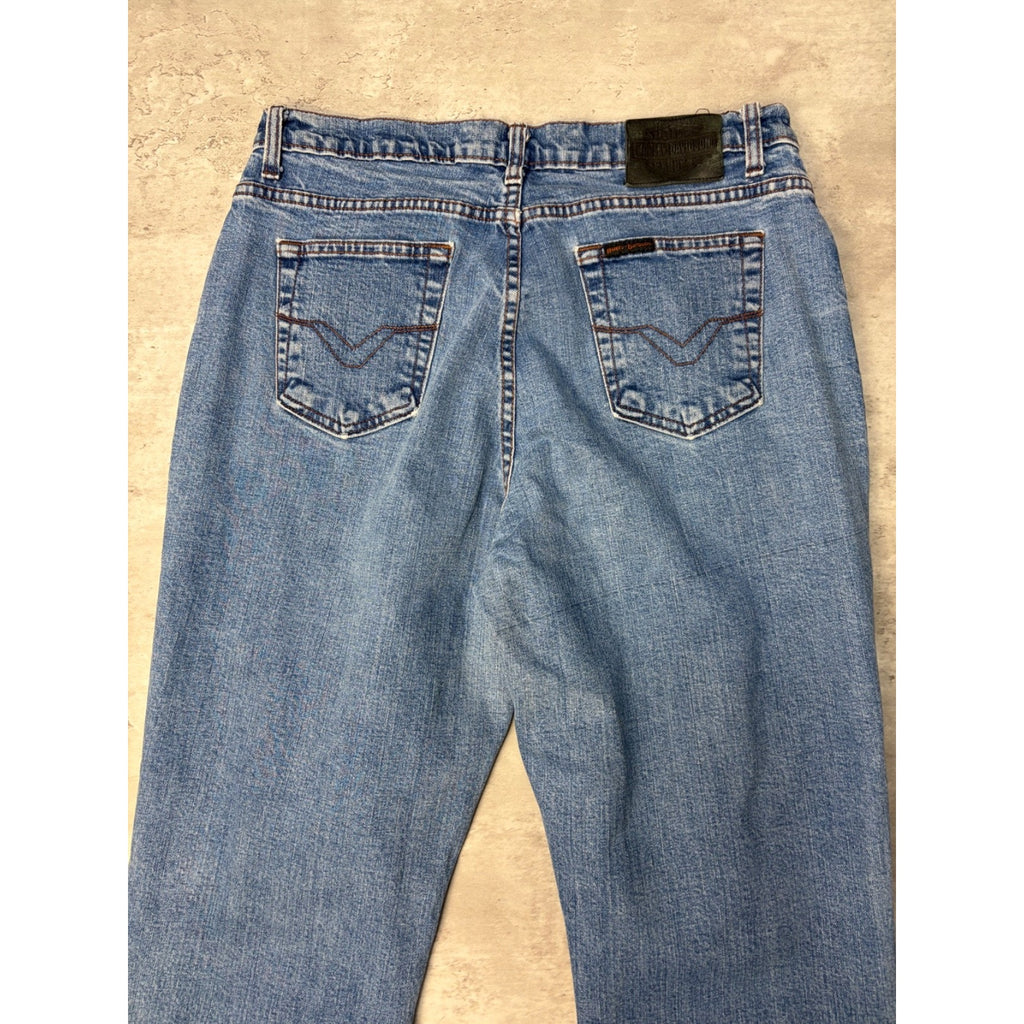 Vintage 90s Harley Davidson Medium Wash Denim Pants Size 33