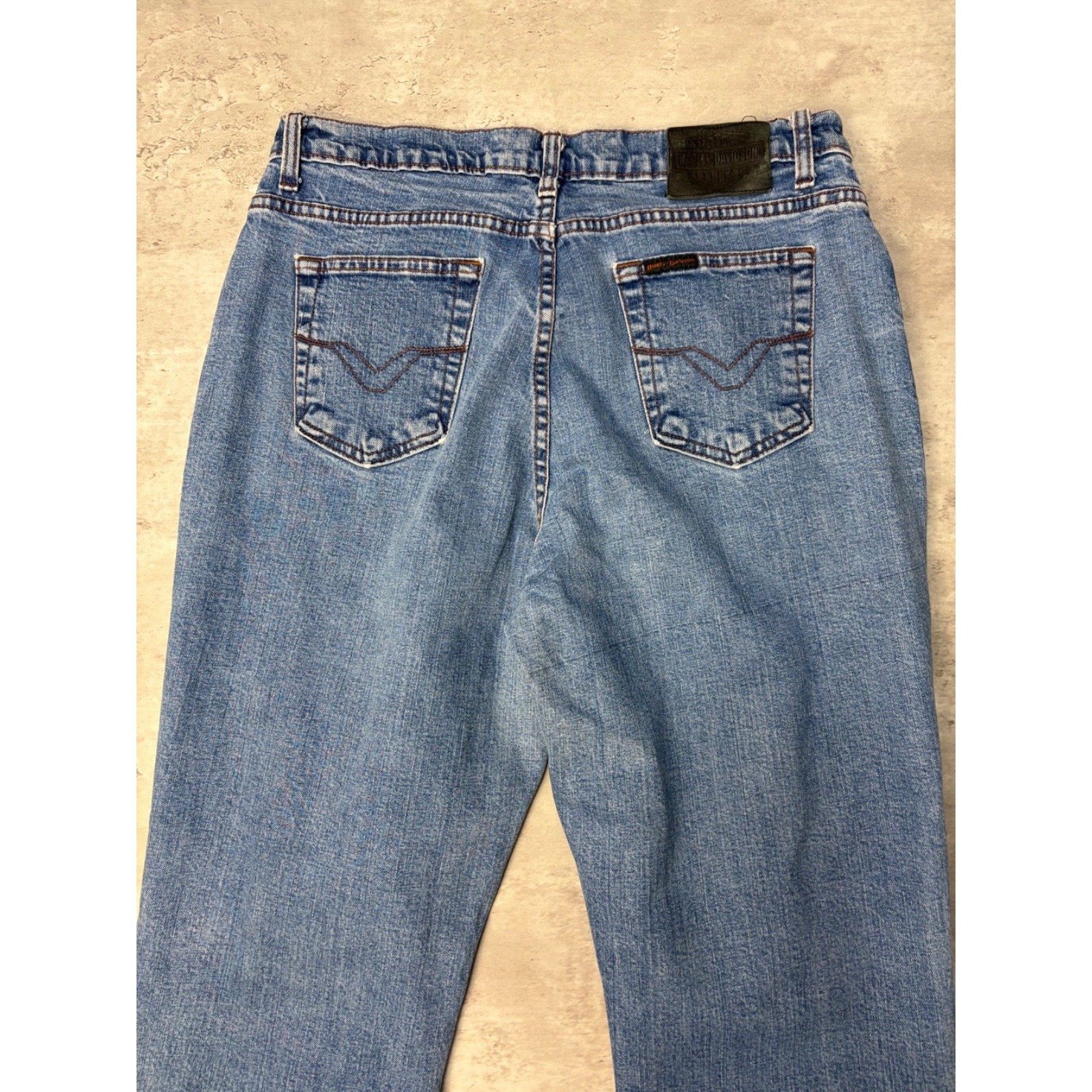 Vintage 90s Harley Davidson Medium Wash Denim Pants Size 33