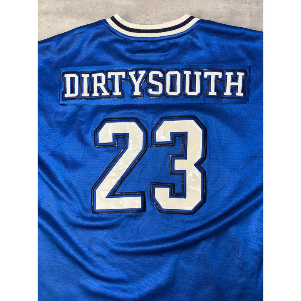 Vintage Y2K Dirty South #23 Stitched Arc Spellout Blue Football Jersey Size XL
