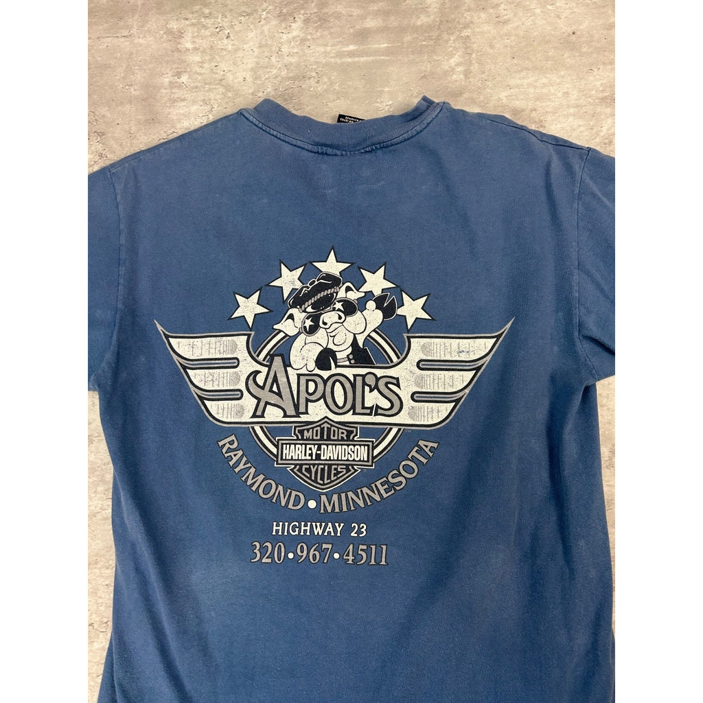 Vintage 1999 Harley Davidson Motorcycles Classic Logo Graphic T-Shirt Sz Medium