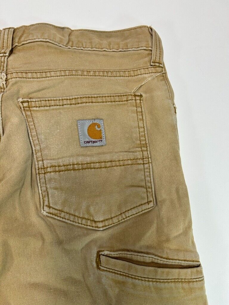 Carhartt Relaxed Fit Canvas Work Wear Five Pocket Pants Pants Size 30W Beige