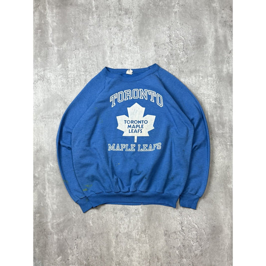 Vintage 80s/90s Toronto Maple Leafs NHL Hockey Graphic Sweatshirt Size Medium
