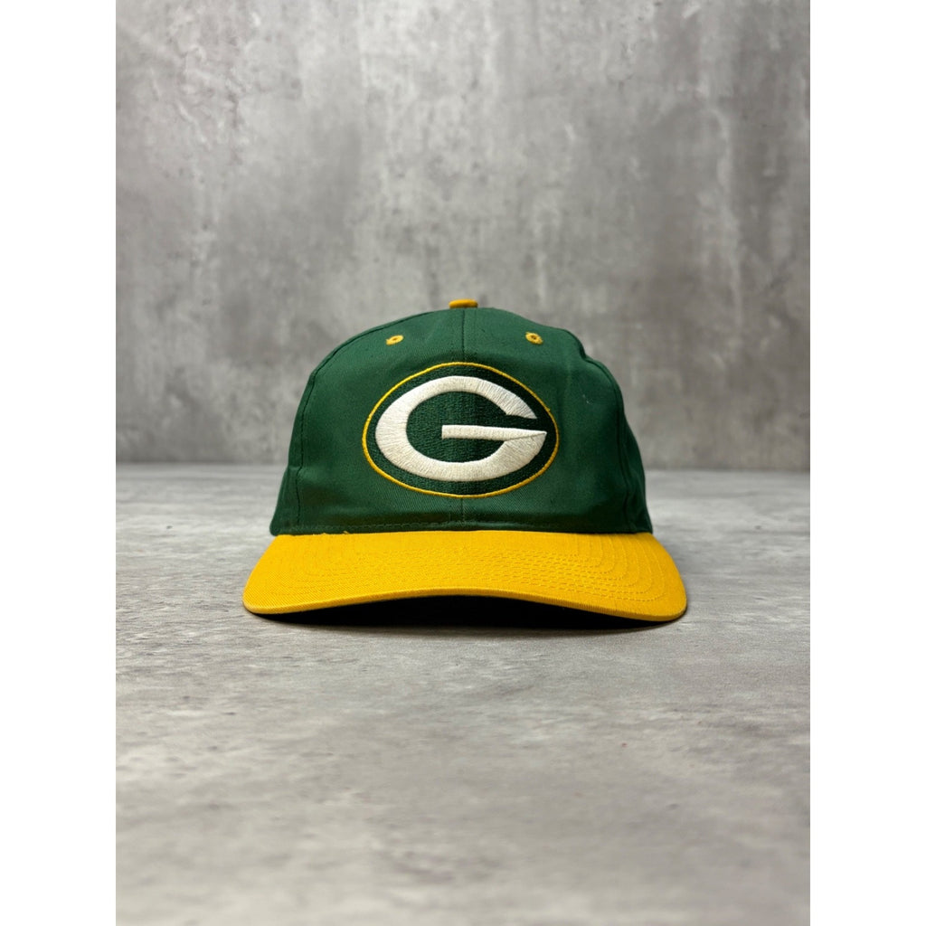 Vintage Green Bay Packers NFL Two Tone Embroidered Snapback Hat OSFA