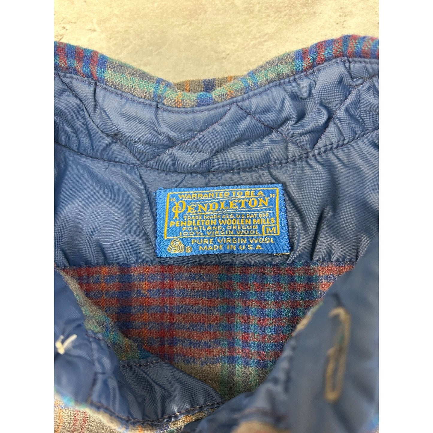 Vintage 90s Pendleton Plaid Print Long Sleeve Button Up Shirt Size Medium