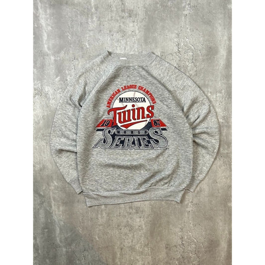 Vintage 1987 Minnesota Twins MLB World Series Champs Baseball Sweatshirt Size XL