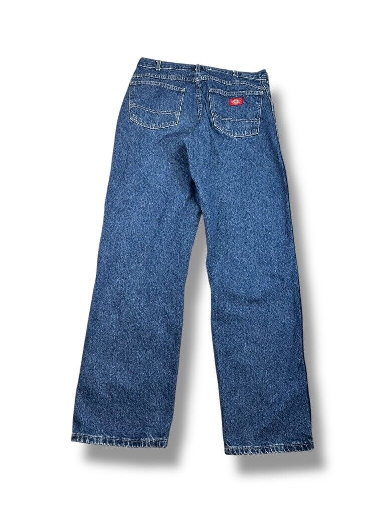 Vintage Dickies Dark Wash Denim Workwear Pants Size 32 Blue