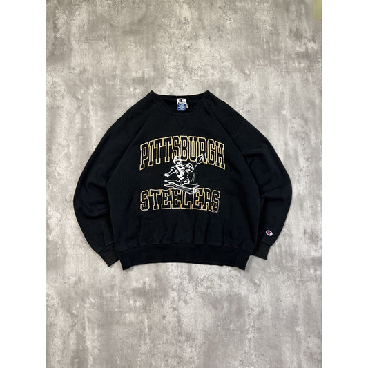 Vintage 1994 Pittsburgh Steelers NFL Graphic Spellout Logo Sweatshirt Size XL
