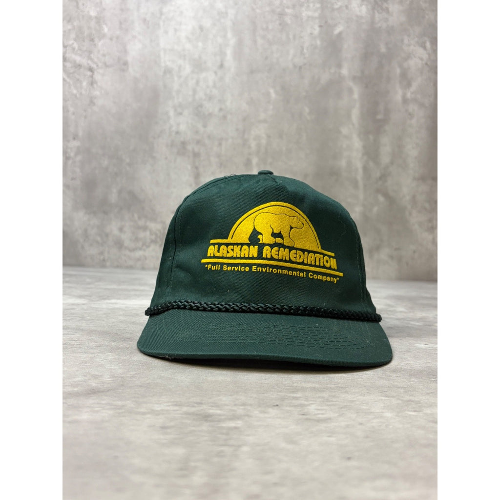 Vintage 90s Alaskan Remediation Polar Bear Nature Graphic Snapback Hat OSFA
