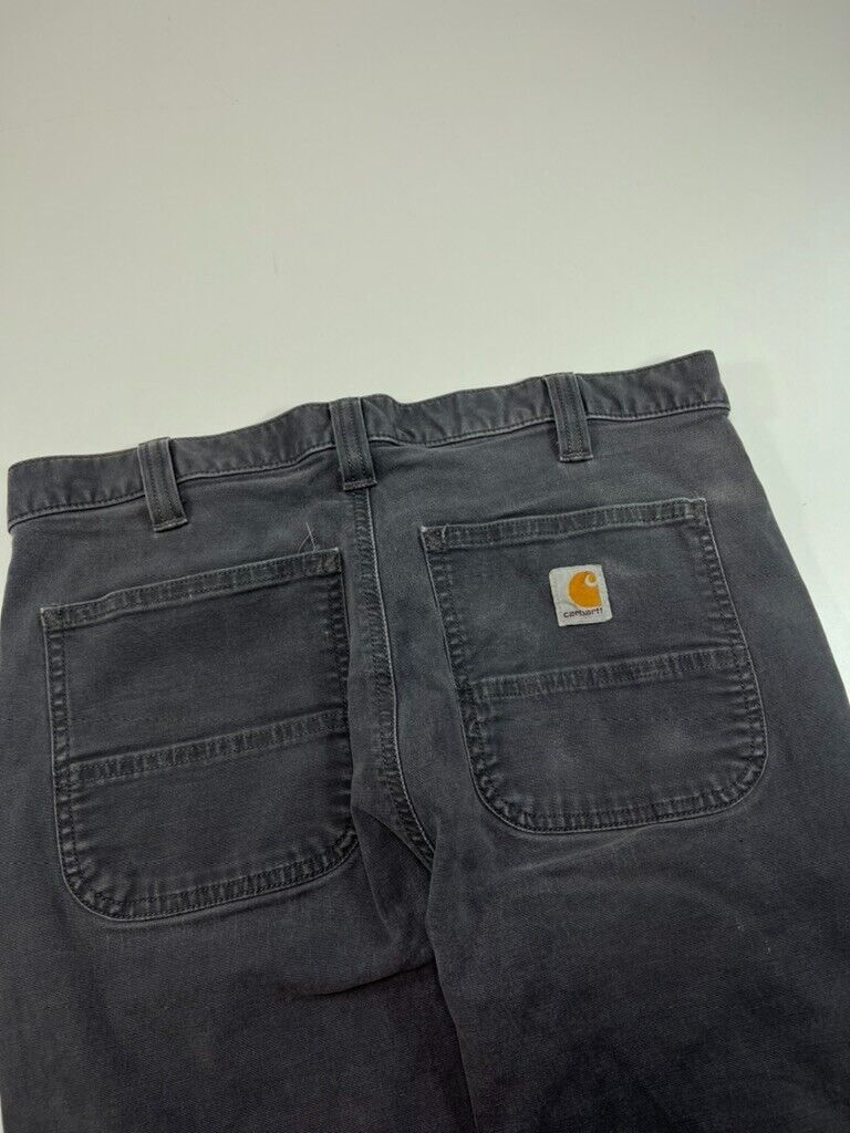 Carhartt Canvas Workwear Straight Fit Pants Size 34 Gray