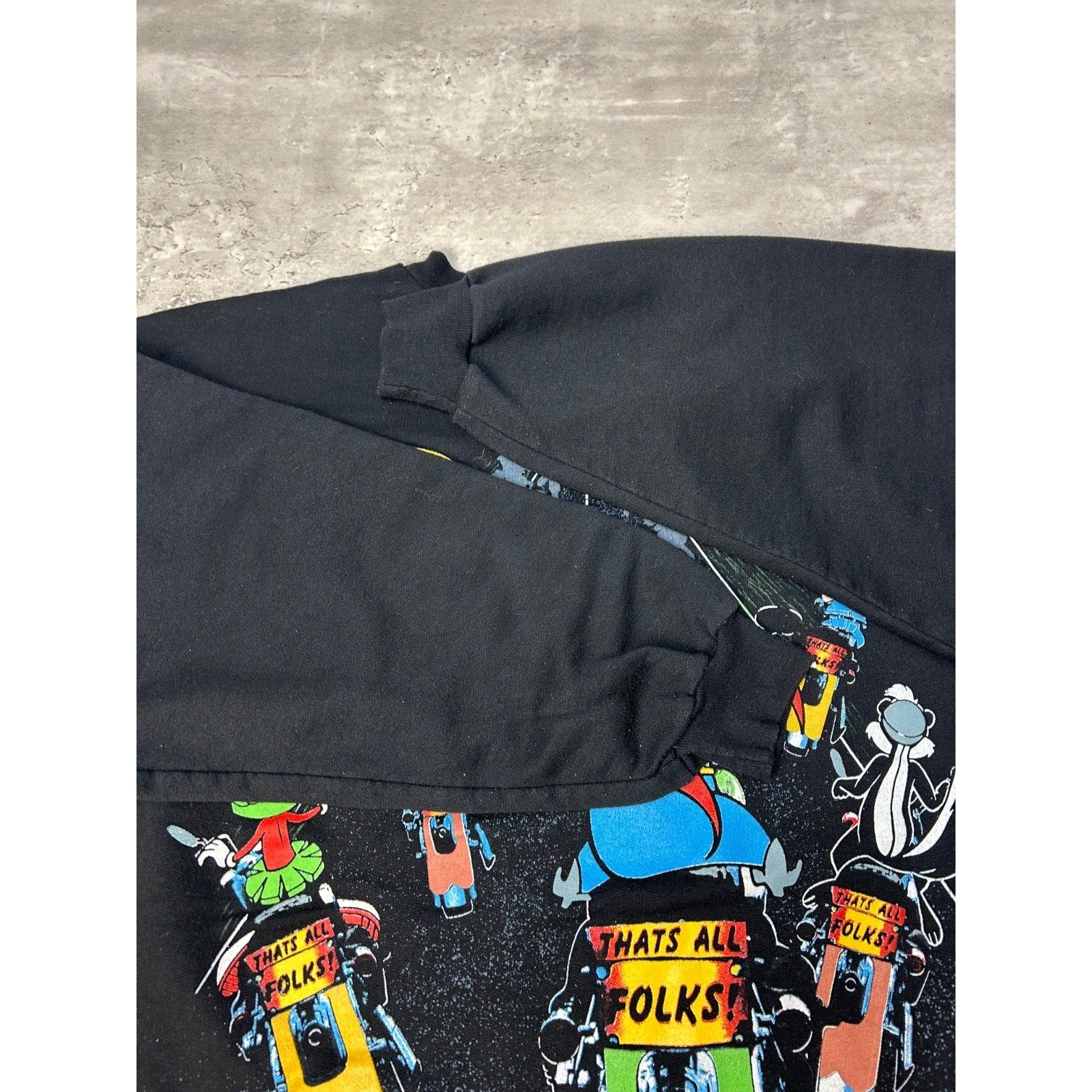 Vintage 1994 Looney Tunes Motorcycle Cartoon Character Graphic Sweatshirt Sz XL