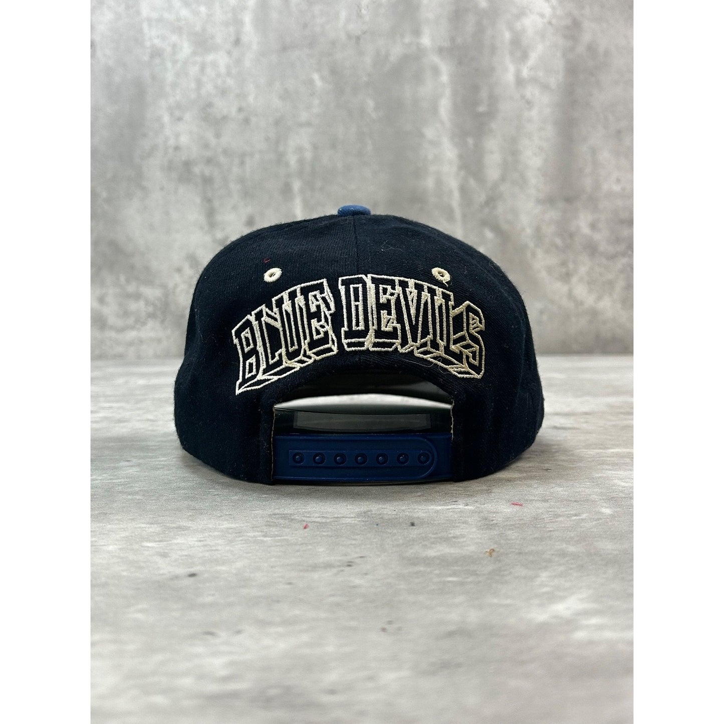 Vintage Duke Blue Devils NCAA Embroidered Spellout Logo Snapback Hat OSFA