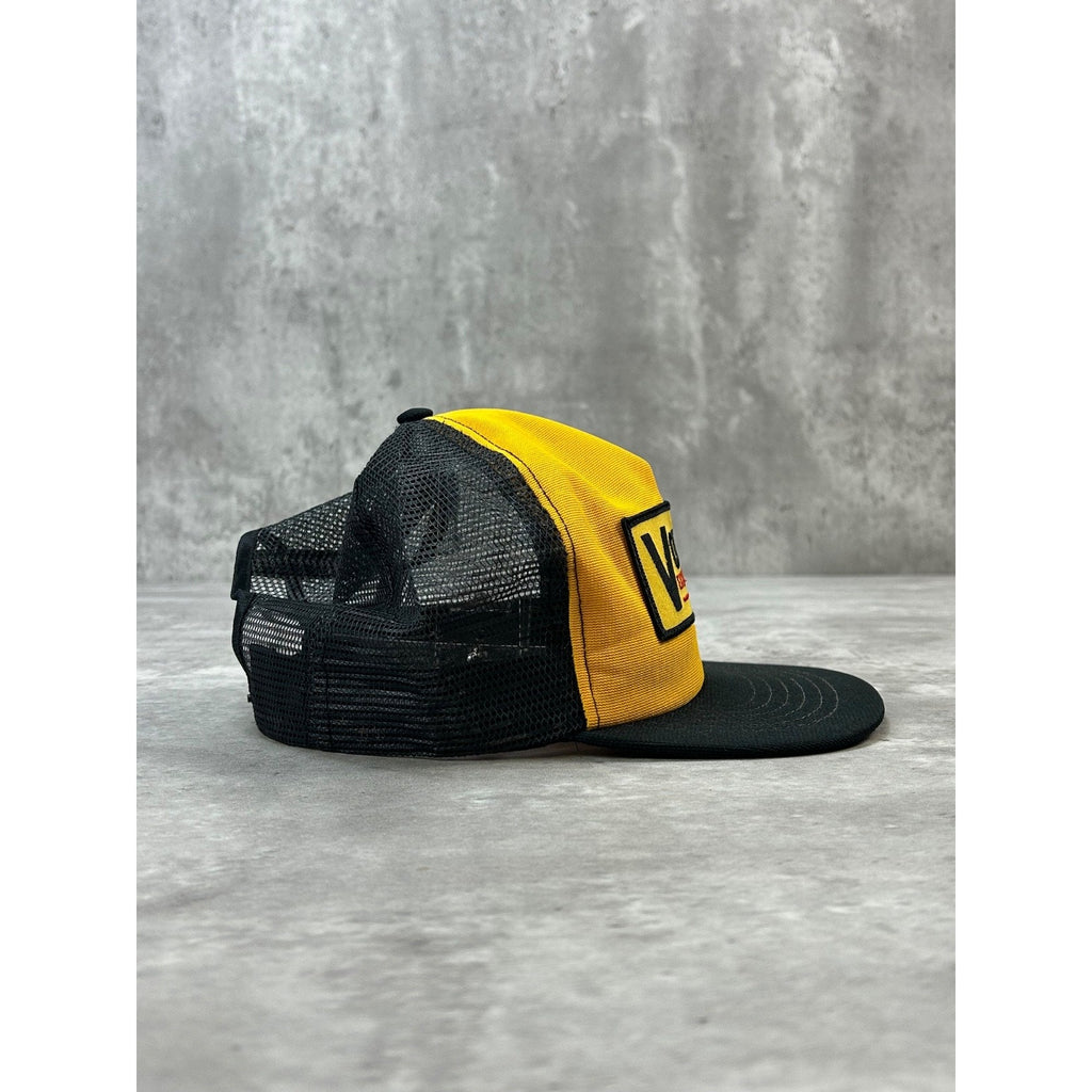 Vintage 80s/90s Vollers Excavating Embroidered Patch Trucker Snapback Hat OSFA