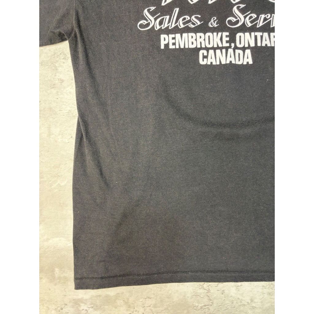 Vintage 80s/90s Harley Davidson Canada Bald Eagle Graphic T-Shirt Size XL