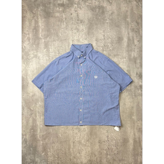 Vintage Chaps Ralph Lauren Short Sleeve Reworked Cropped Button Up Shirt Sz XL