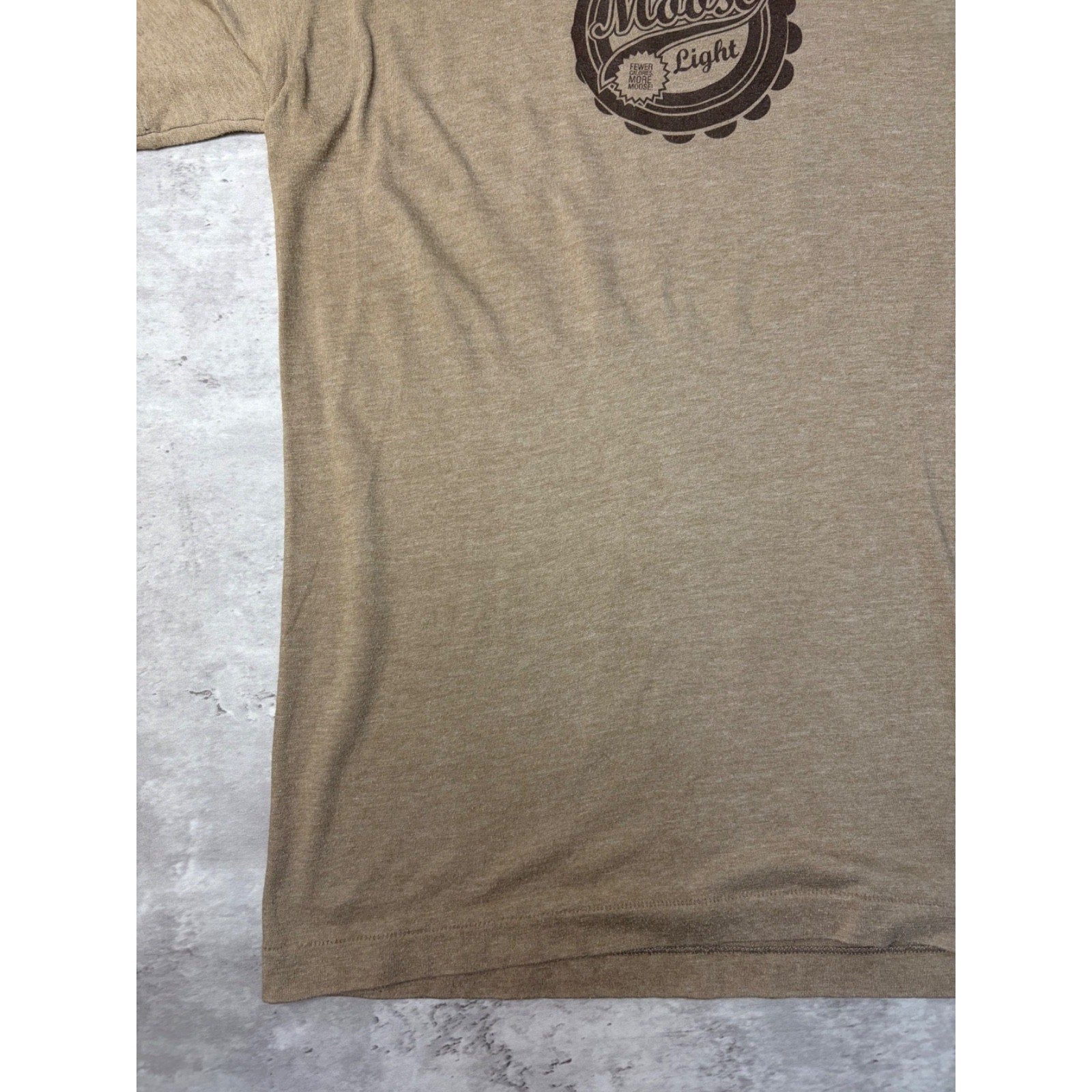 Vintage 90s Moose Light Bottle Cap Beer Promo Graphic T-Shirt Size Large