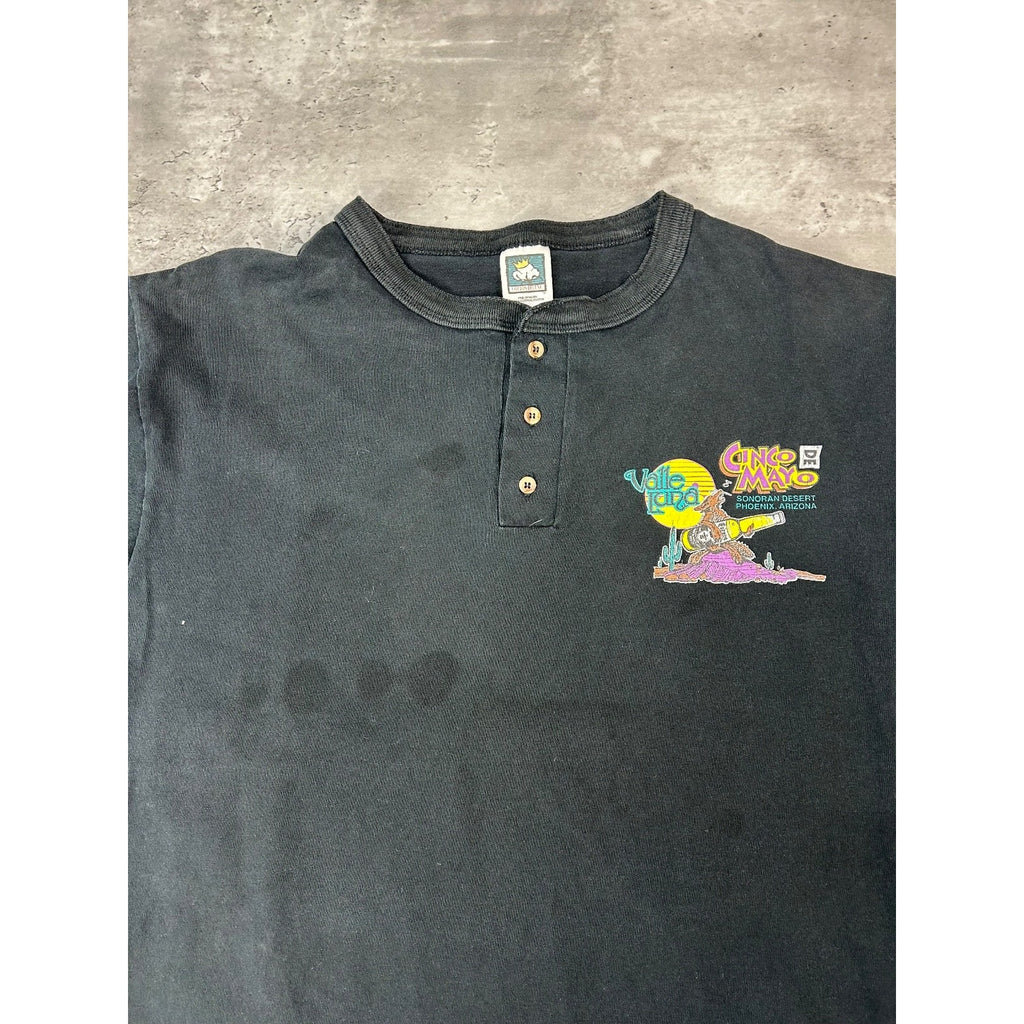 Vintage 90s Cinco De Mayo Arizan 1/4 Graphic Destination T-Shirt Size Large