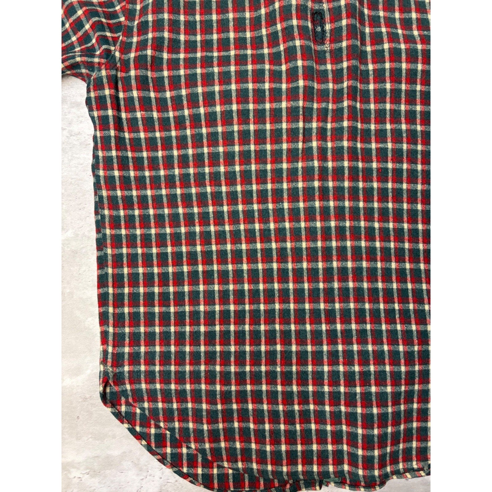 Vintage 1950s Buckskein 1005 Wool Plaid Print Full Zip Flannel Shirt Size Large