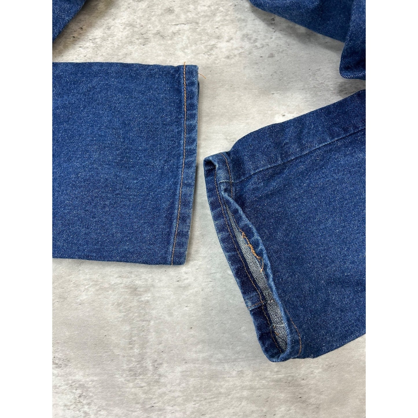 Vintage 80s Wrangler Dark Wash Western Style Denim Pants Size 33 Blue