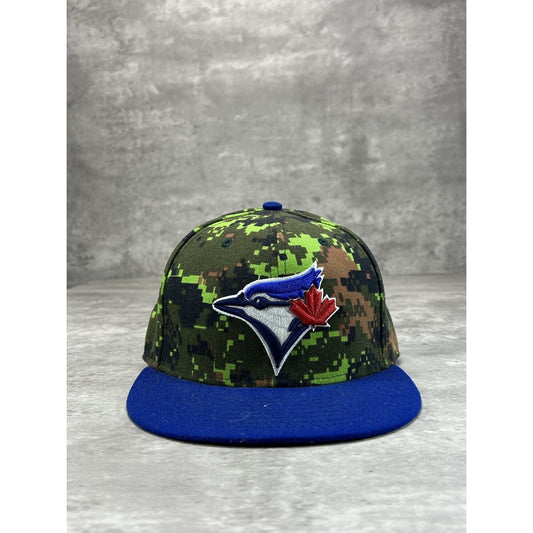 Toronto Blue Jays MLB Digital Camo Embroidered Logo Baseball Fitted Hat 7 3/8