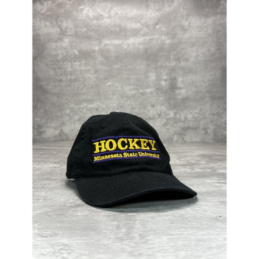 Vintage Minnesota State Hockey NCAA Embroidered Spellout Snapback Hat OSFA