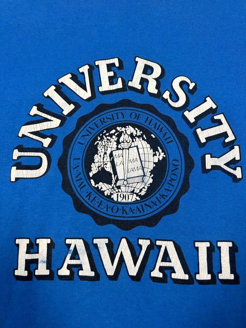 Vintage 90s University of Hawaii Rainbows Crest Collegiate T-Shirt Size XL