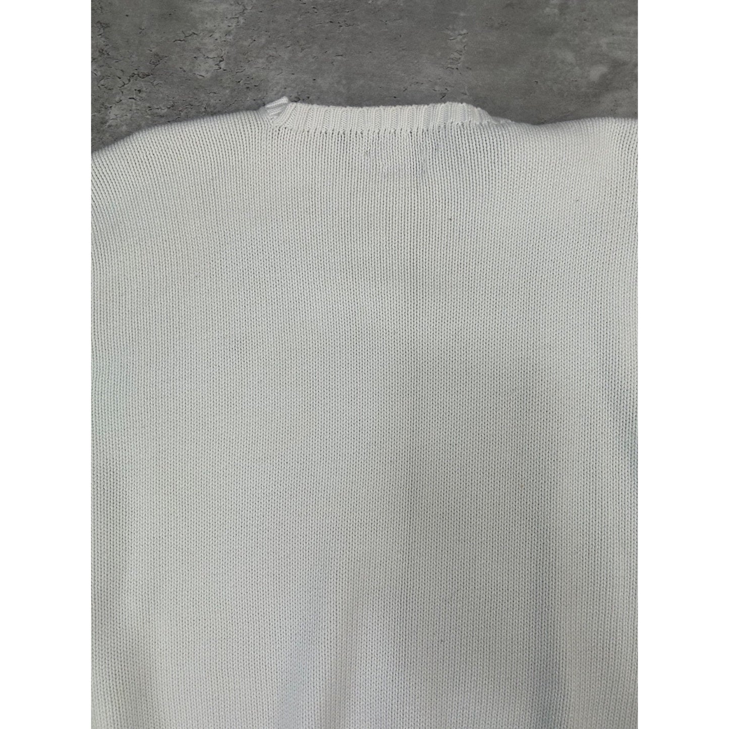 Vintage Polo Ralph Lauren Embroidered Pony Knit Sweater Size XL White