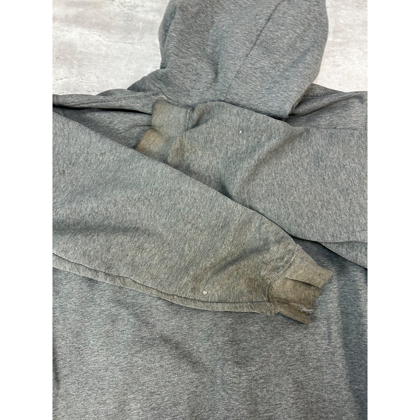 Vintage 2000s Nike Embroidered Mini Swoosh Hooded Sweatshirt Size XL Gray