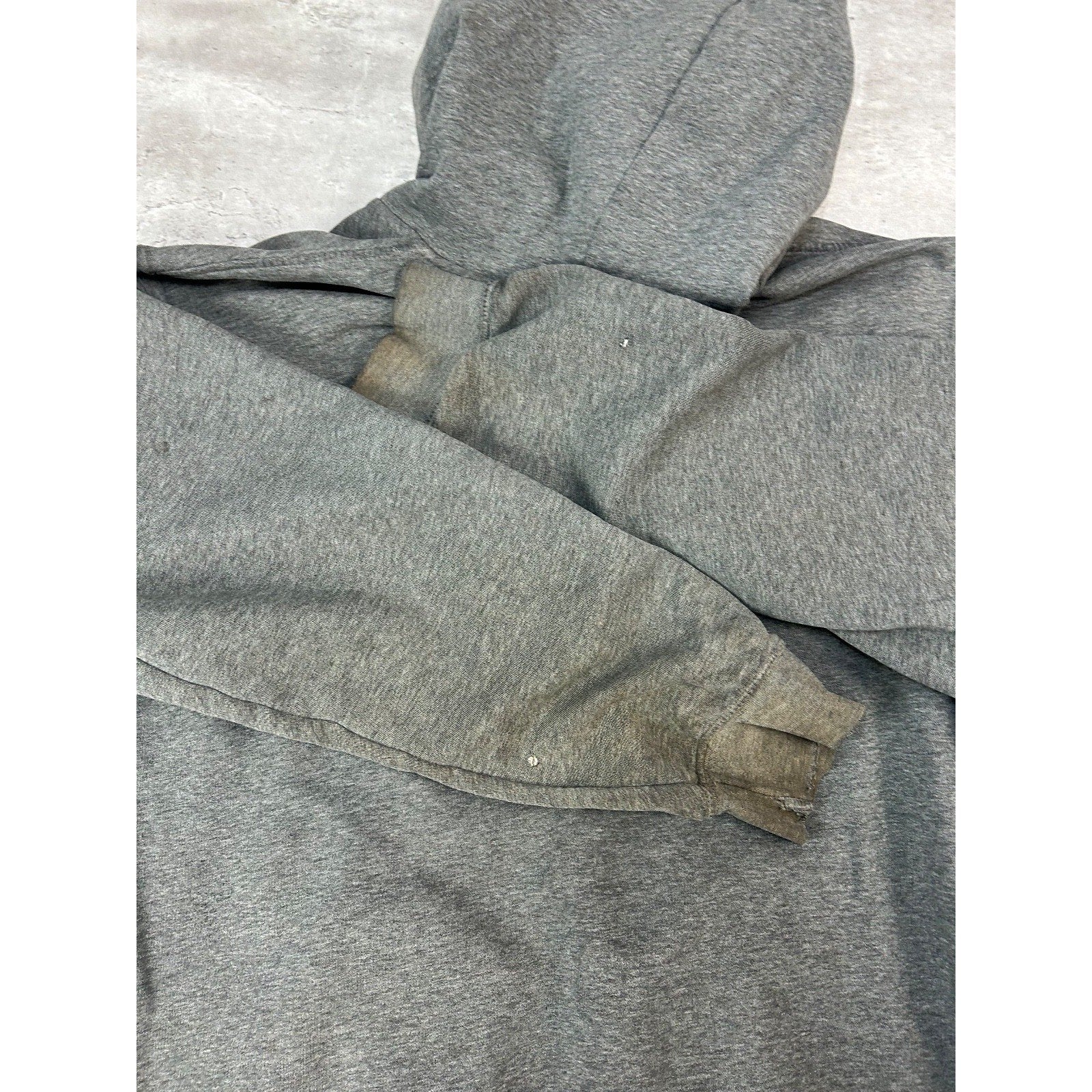 Vintage 2000s Nike Embroidered Mini Swoosh Hooded Sweatshirt Size XL Gray