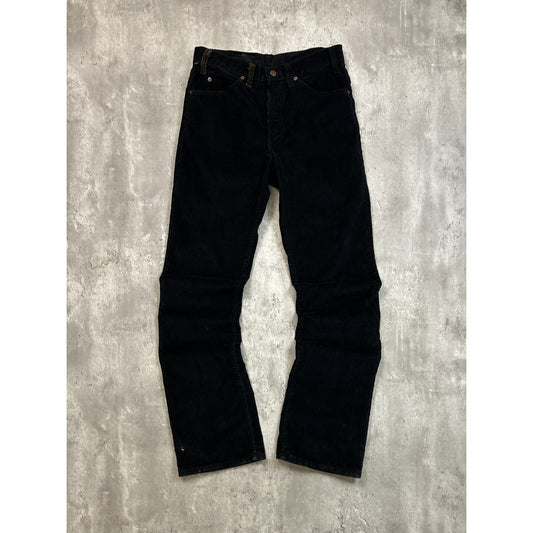 Vintage 80s Levis White Tab Black Corduroy Pants Size 31