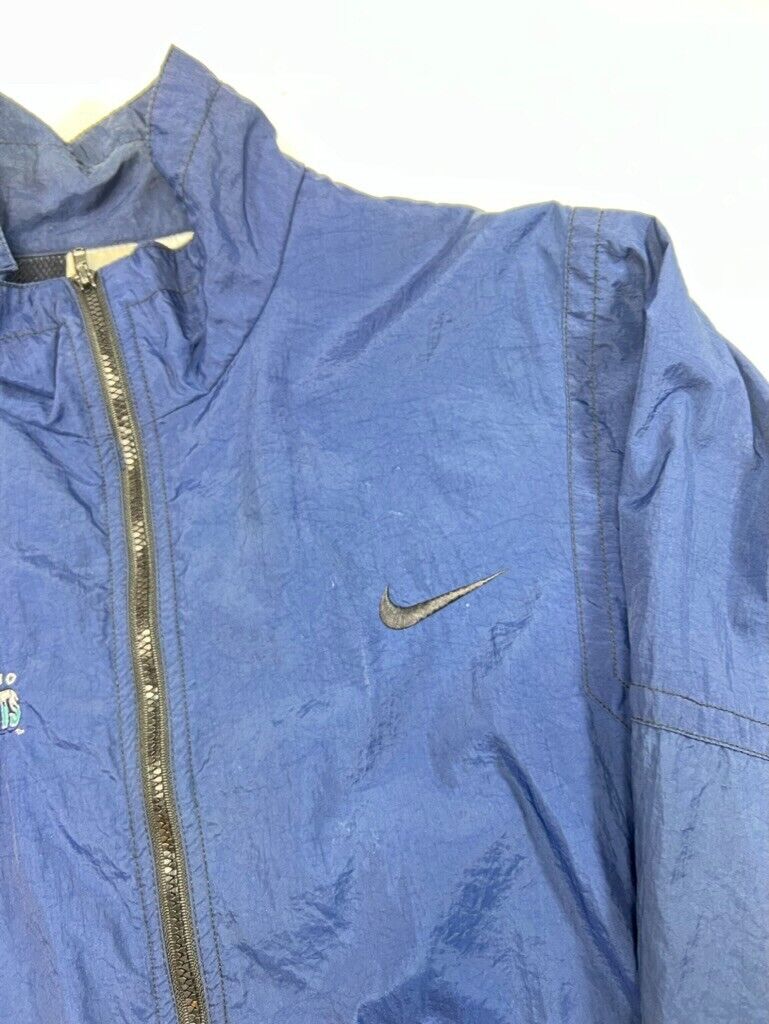 Vintage 90s Nike Toronto Argos CFL Mini Swoosh Windbreaker Jacket Size Large