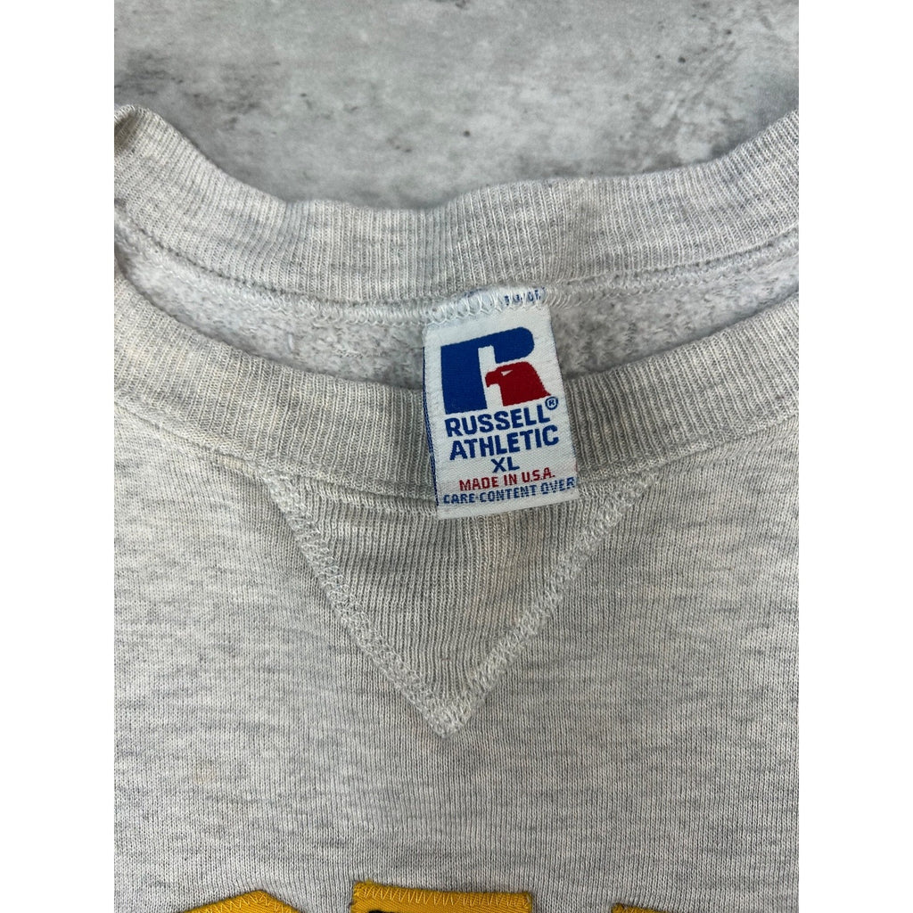 Vintage 90s Iowa Hawkeyes NCAA Embroidered Arc Spellout Sweatshirt Size XL