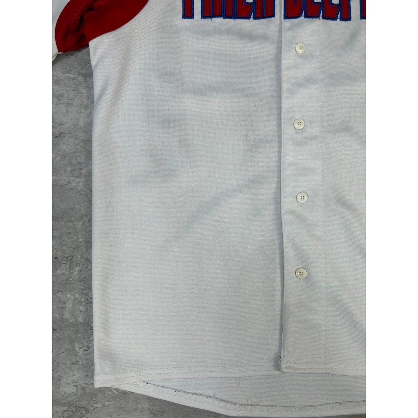 Vintage Philadelphia Phillies MLB Logo Athletic Baseball Jersey Size Medium