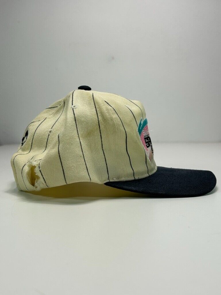 Vintage San Antonio Spurs Embroidered Pinstripes Starter Snapback Hat OSFA