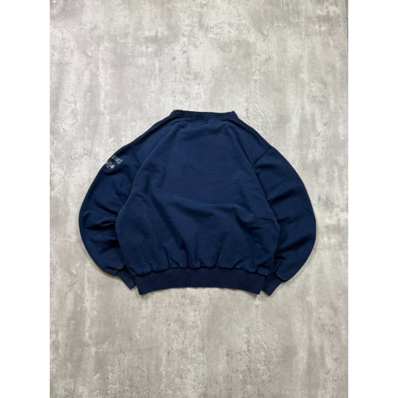 Vintage Wind River Outfitters Nature Crest Graphic Navy Blue Sweatshirt Size XL