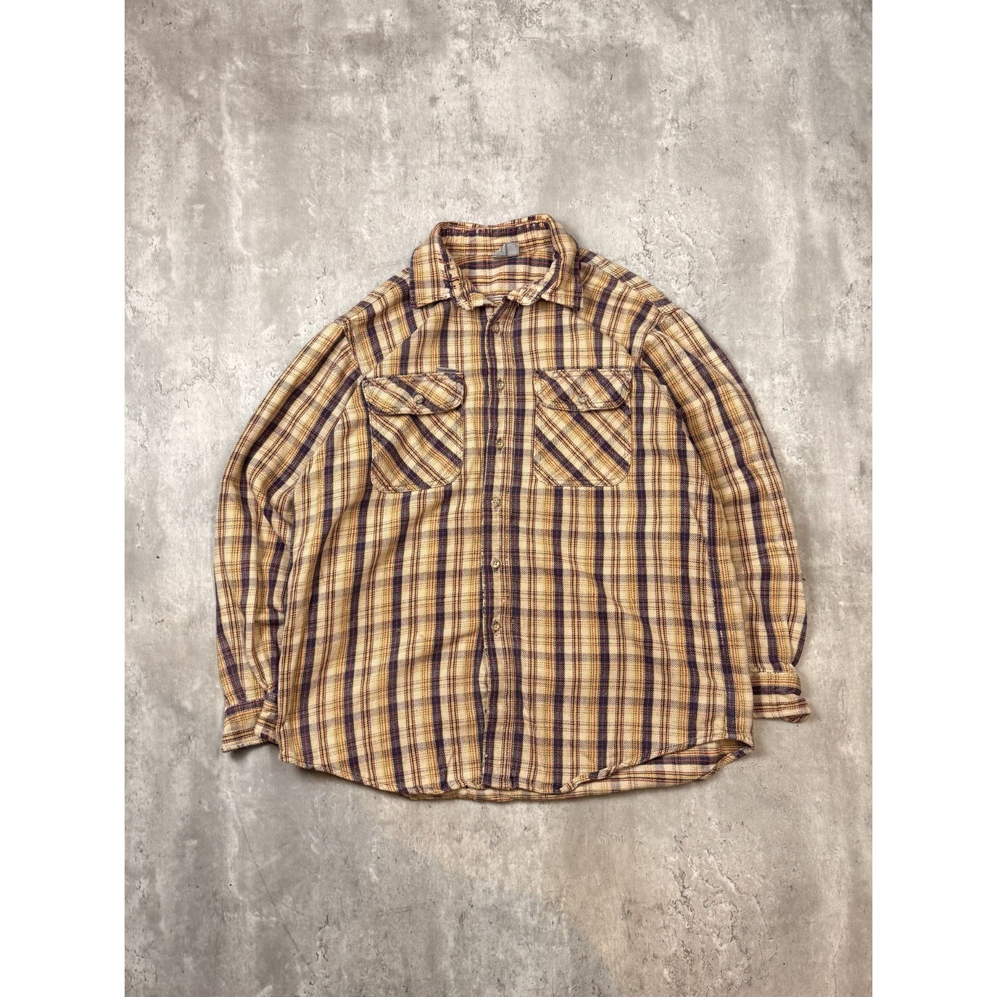 Vintage 90s Carhartt Plaid Double Pocket Long Sleeve Button Up Shirt Size Large