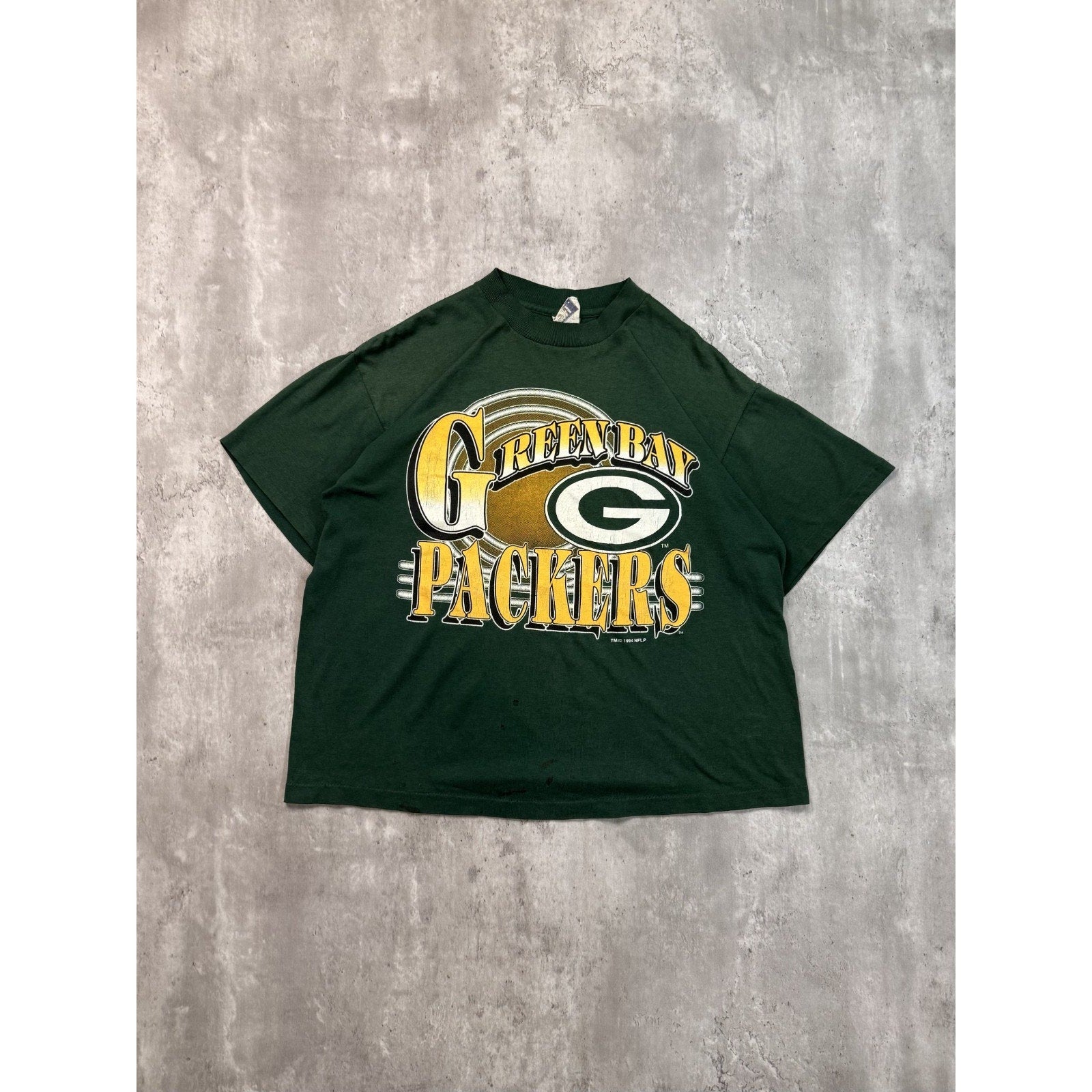 Vintage 1994 Green Bay Packers NFL Spellout Graphic Football T-Shirt Size Large