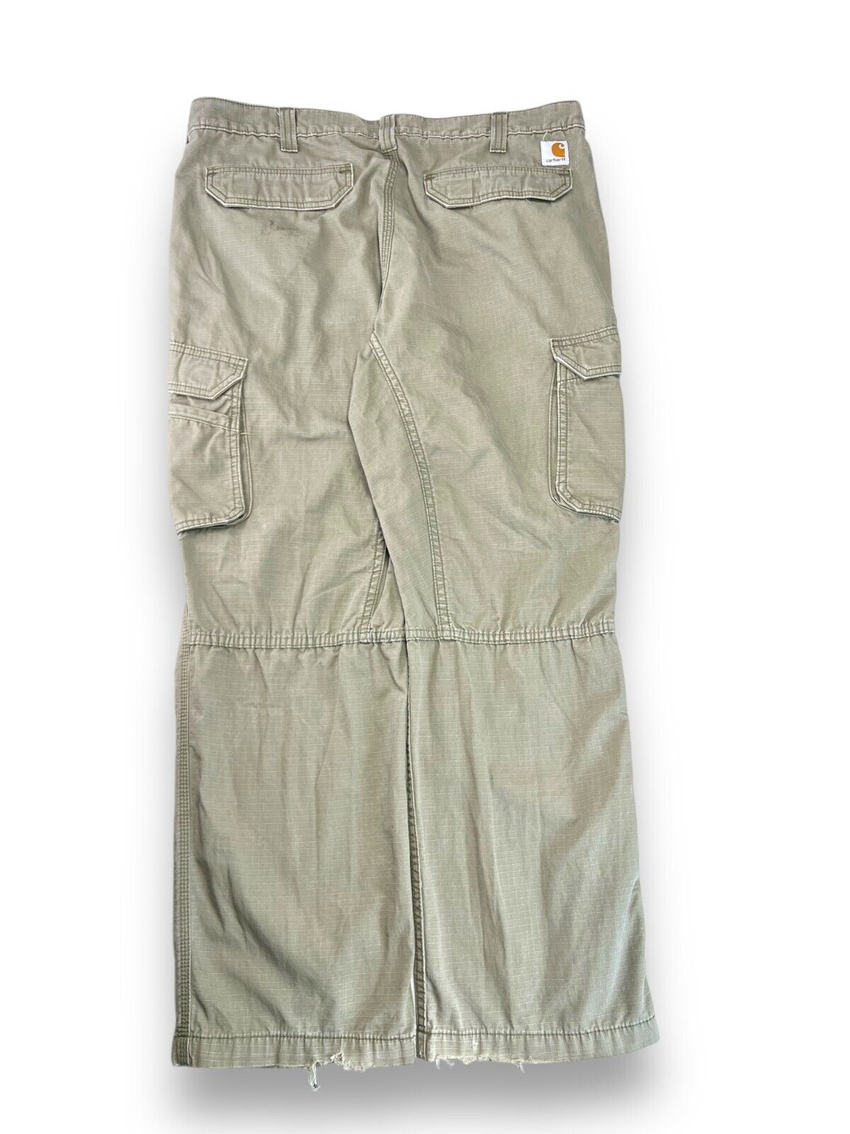 Carhartt Relaxed Fit Rip Stop Workwear Cargo Pants Size 37W Green