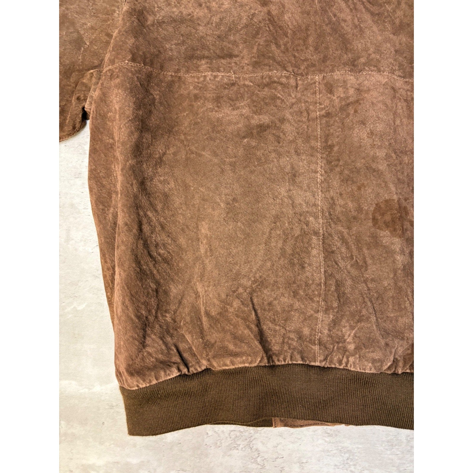 Vintage Denver Hayes Fleece Lined Full Zip Suede Jacket Size Large