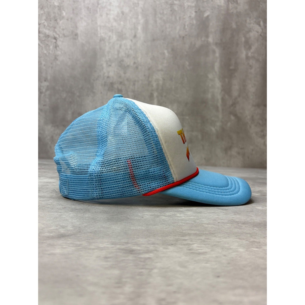 Vintage 80s/90s Thinking Cap Graphic Spellout Trucker Snapback Hat OSFA