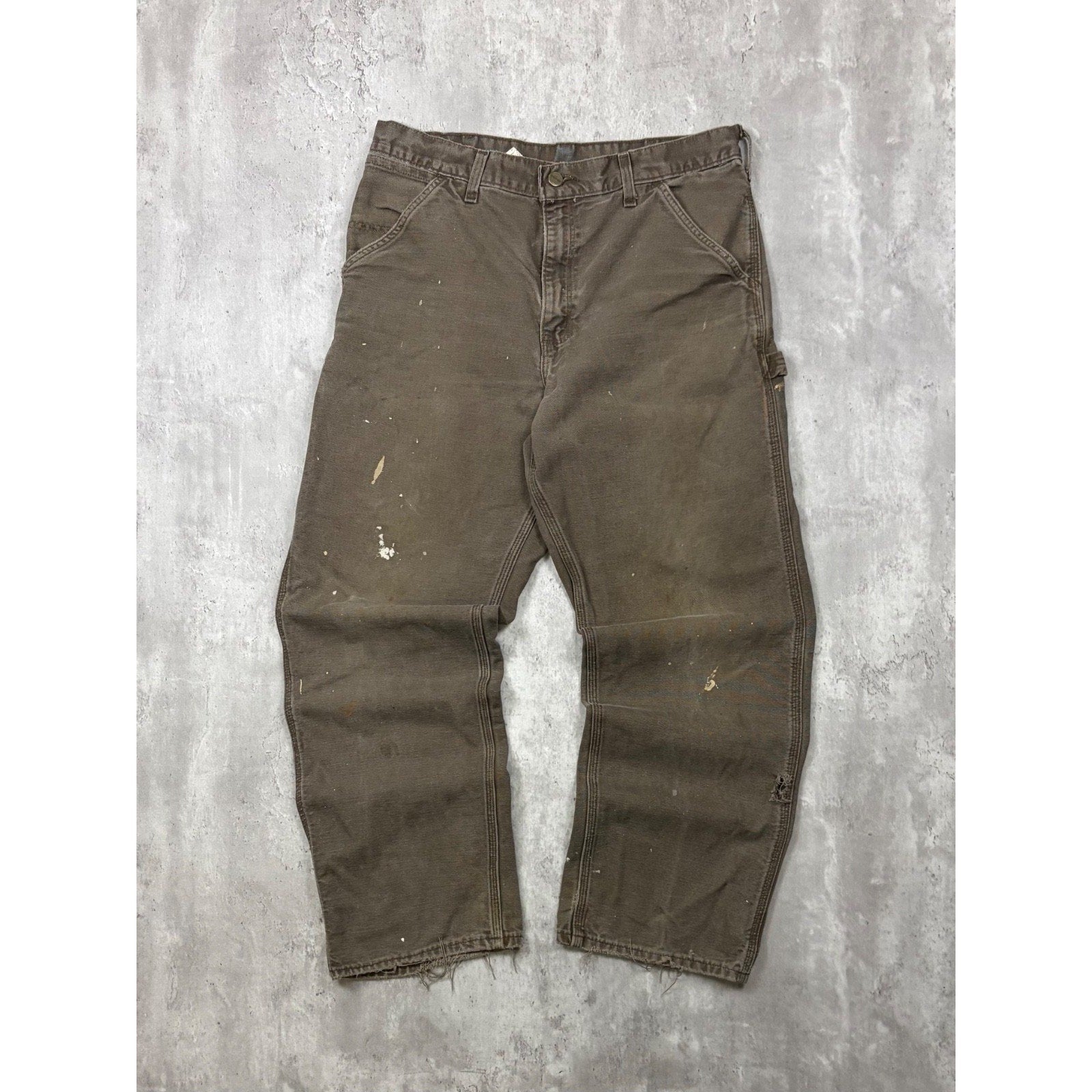 Vintage Carhartt Canvas Workwear Carpenter Pants Size 33