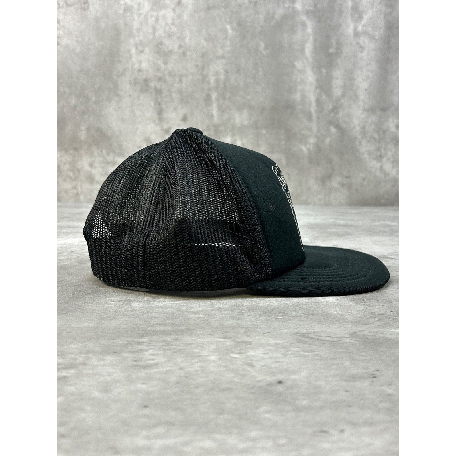 Vintage 80s Jack Daniels Whiskey Graphic Logo Trucker Snapback Hat OSFA