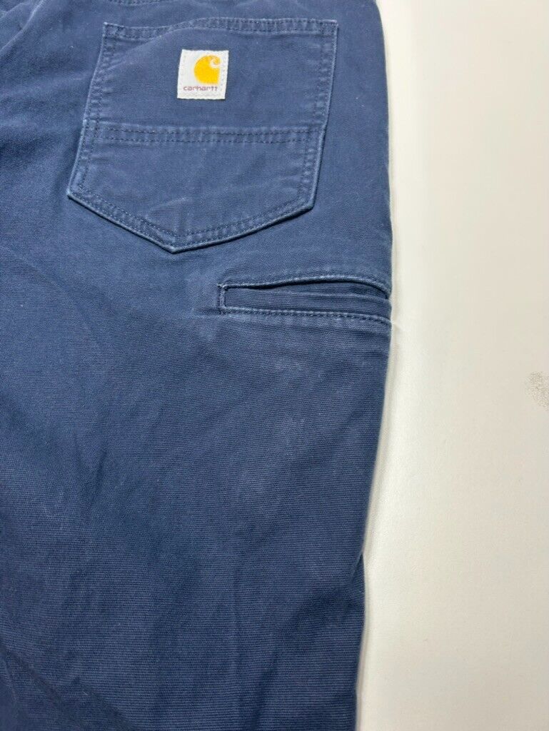 Carhartt Relaxed Fit Canvas Workwear 5 Pocket Pants Size 33W Blue