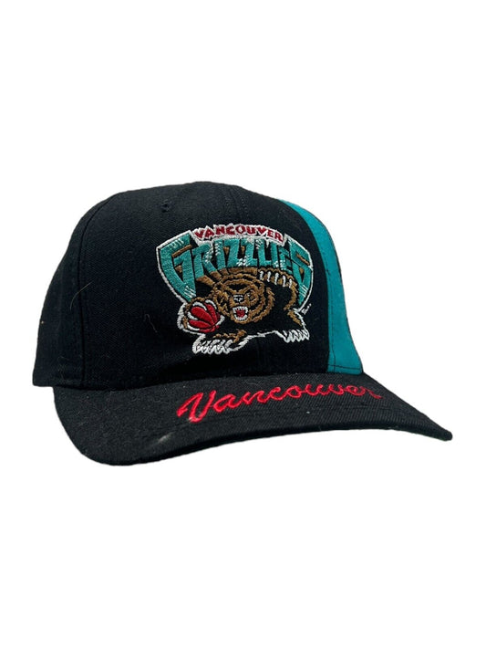 Vintage 90s Vancouver Grizzlies NBA Embroidered Logo Nutmeg Snapback Hat OSFA